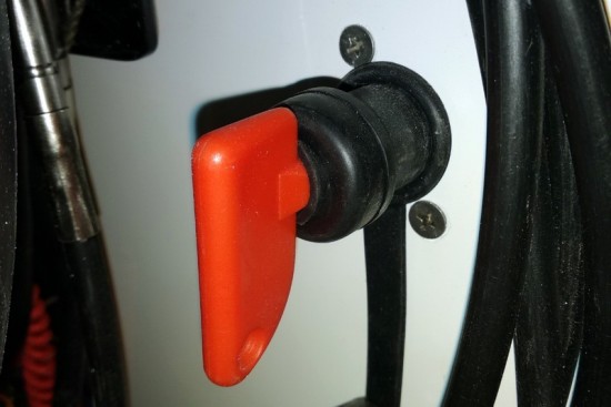 Weight breaker for steering console in boat